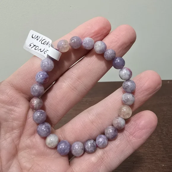 Unicorn Stone Crystal Bracelet 8 mm - Picture 2 of 2